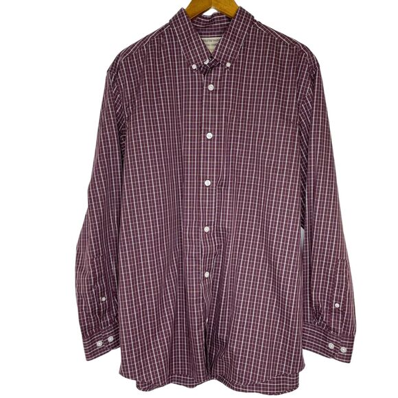 Duluth Wrinkle Fighter Plaid Long Sleeve Button Up Shirt Size Large Men’s - Picture 1 of 11